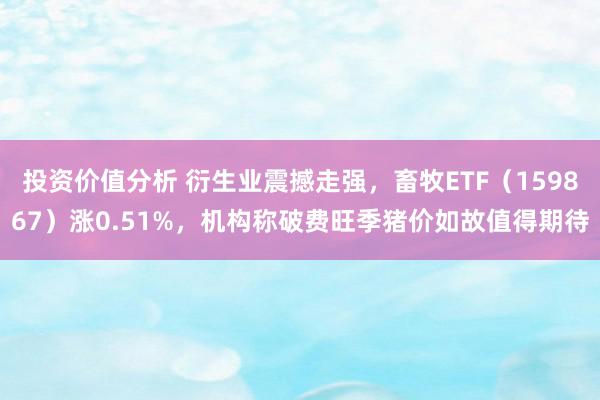 投资价值分析 衍生业震撼走强，畜牧ETF（159867）涨0.51%，机构称破费旺季猪价如故值得期待