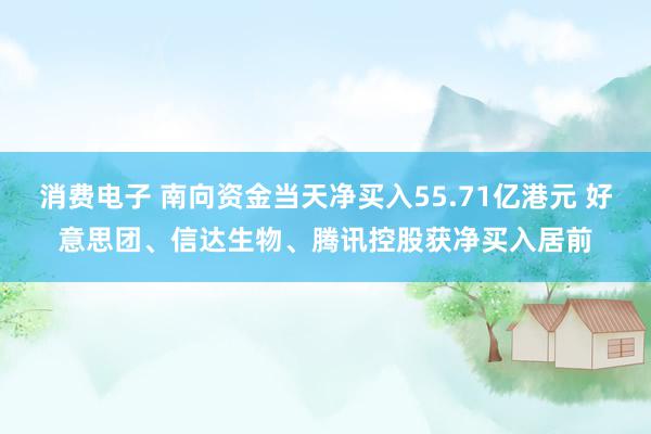 消费电子 南向资金当天净买入55.71亿港元 好意思团、信达生物、腾讯控股获净买入居前