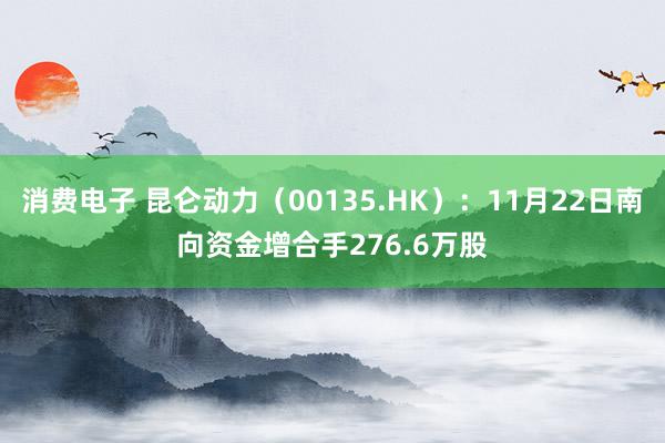 消费电子 昆仑动力（00135.HK）：11月22日南向资金增合手276.6万股