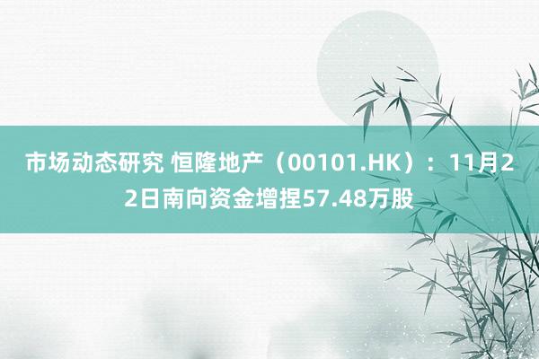 市场动态研究 恒隆地产（00101.HK）：11月22日南向资金增捏57.48万股