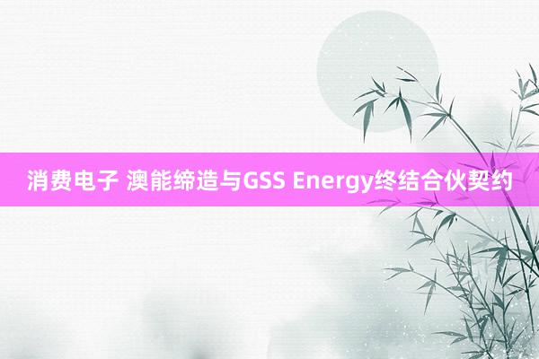 消费电子 澳能缔造与GSS Energy终结合伙契约