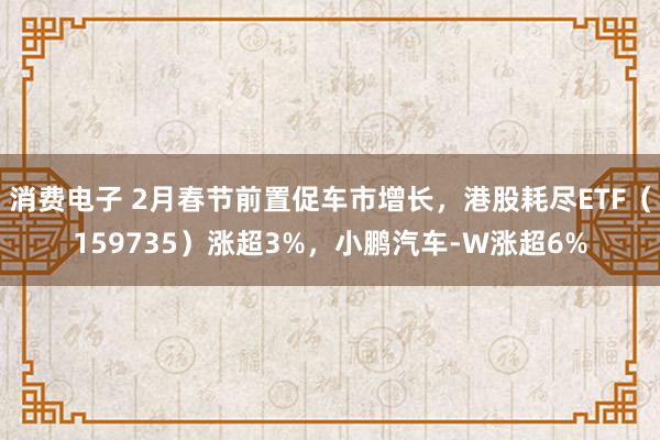 消费电子 2月春节前置促车市增长，港股耗尽ETF（159735）涨超3%，小鹏汽车-W涨超6%