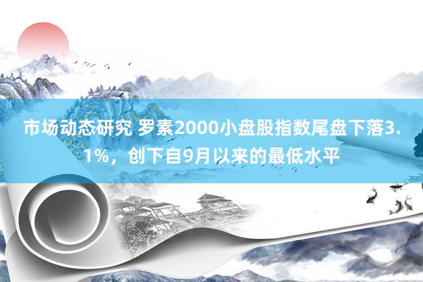 市场动态研究 罗素2000小盘股指数尾盘下落3.1%，创下自9月以来的最低水平