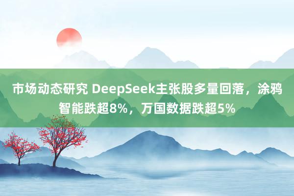 市场动态研究 DeepSeek主张股多量回落，涂鸦智能跌超8%，万国数据跌超5%