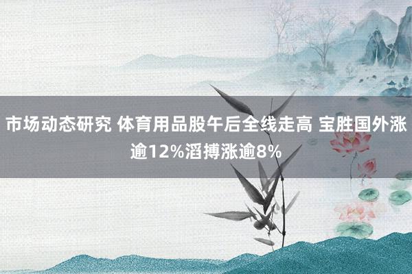 市场动态研究 体育用品股午后全线走高 宝胜国外涨逾12%滔搏涨逾8%