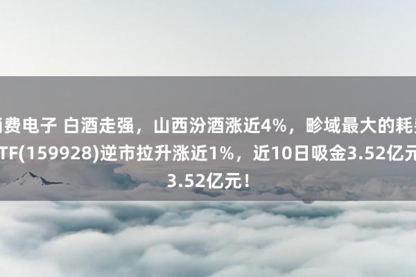 消费电子 白酒走强，山西汾酒涨近4%，畛域最大的耗费ETF(159928)逆市拉升涨近1%，近10日吸金3.52亿元！